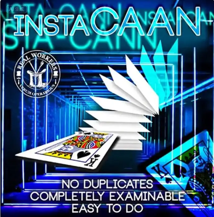 InstaCAAN BLUE or Red Gimmicks Card Magic and Trick Decks Close Up Performer Beginner Magic Props Illusion Street Magia Magician