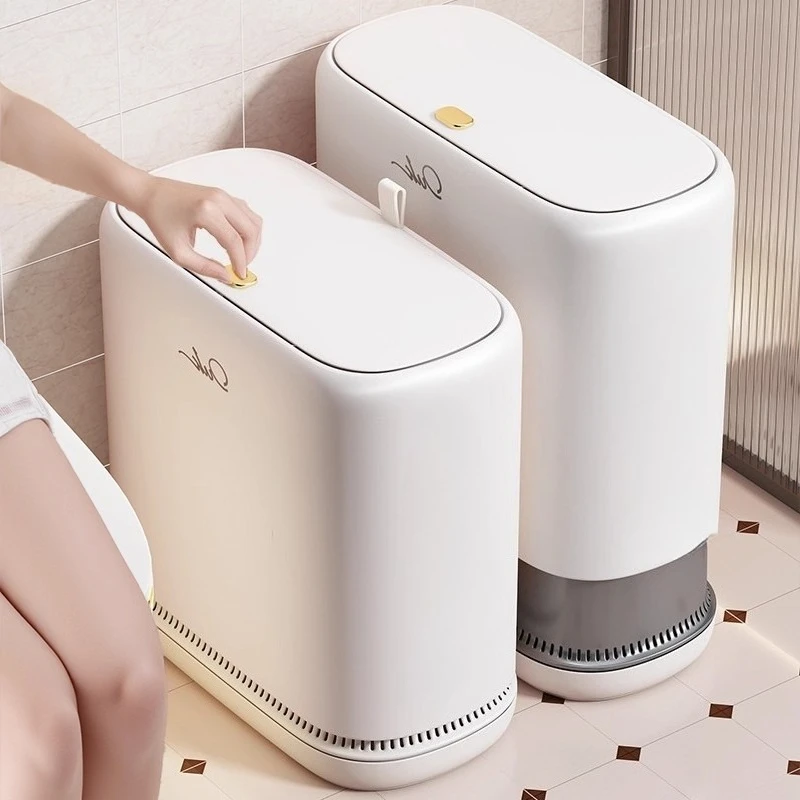 

Домашний мусорный бак большой емкости для ванной комнаты, туалета, кухни, узкий космический мусорный бак с высоким внешним видом