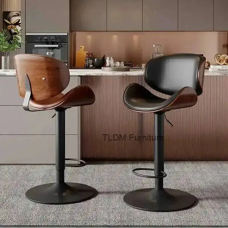 

Light Home Backrest Room American Stool Bar Chair Luxury Dining Bar Chair Living Iron High Chair High Dining Chairs