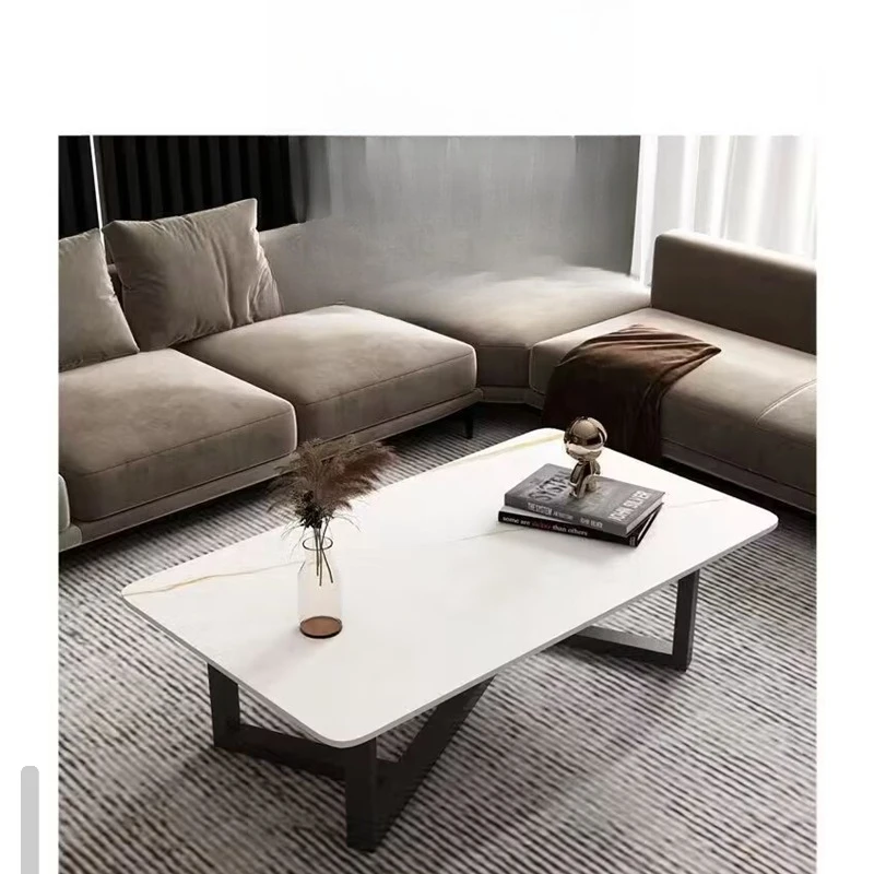 

Light luxury rock slab coffee table Modern simple living room Home small apartment Office Internet celebrity negotiation table