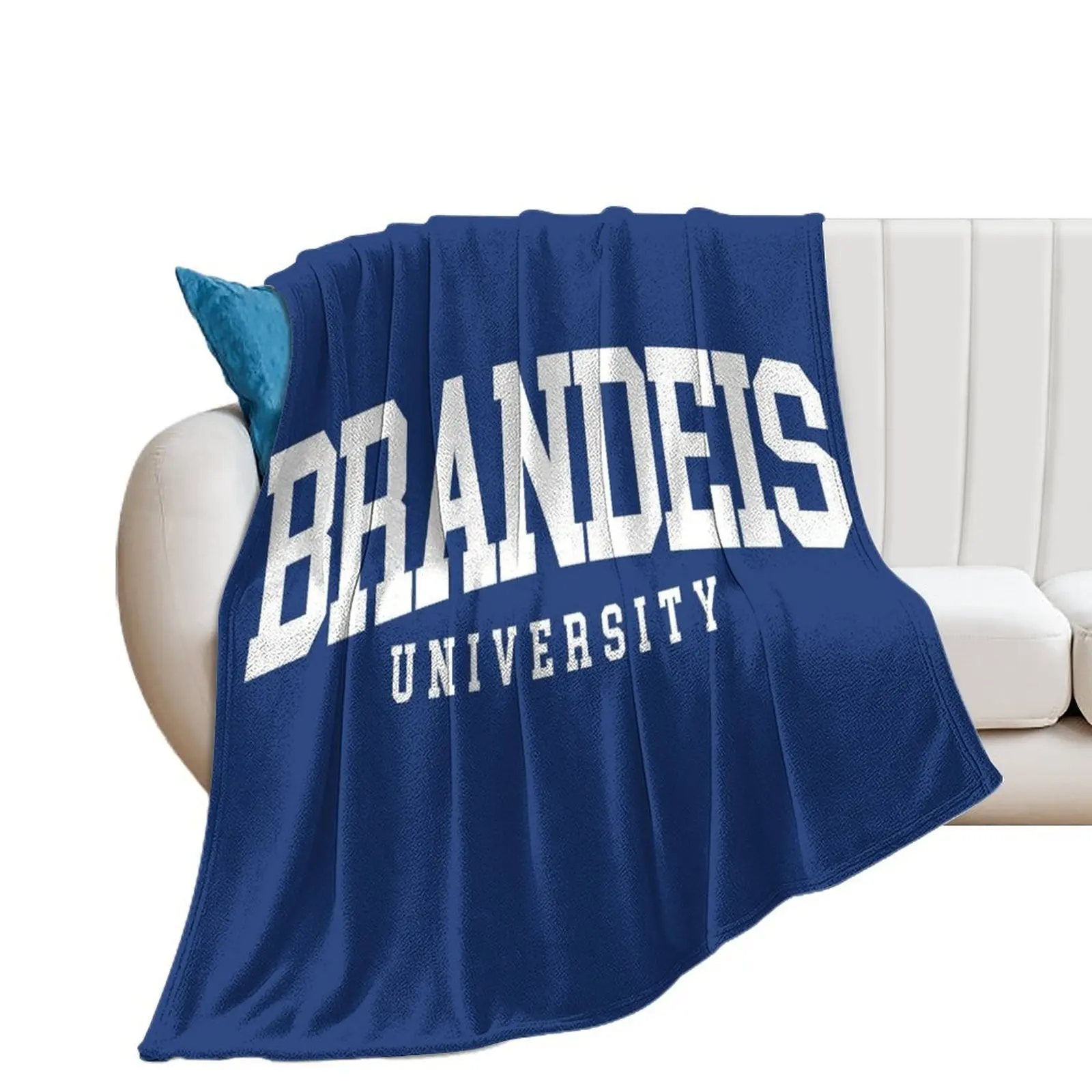 

brandeis - college font curved Throw Blanket Cute wednesday Moving Blankets