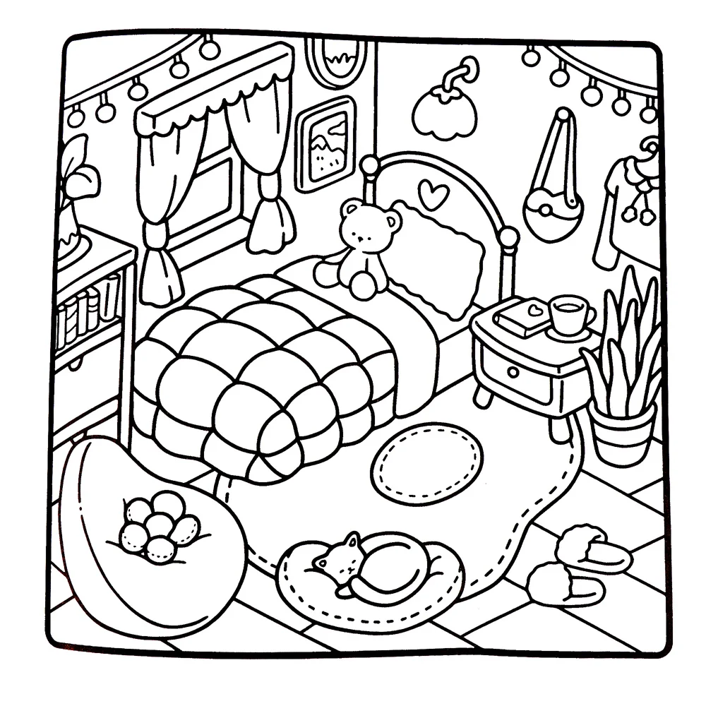 할로윈 유령 색칠하기 책 사랑스러운 소름 끼치는 생물 그림 선물을 특징으로 하는 성인과 청소년을 위한 작은 코너 색칠하기 책 / 회화  용품, image size:1000x1000