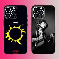 Viktor Tsoi Singer Phone Case For iPhone 16,15,14,13,12,11,Pro,Max,Plus,Mini,X,XS,XR,8,7,6,S,SE Soft Black Case