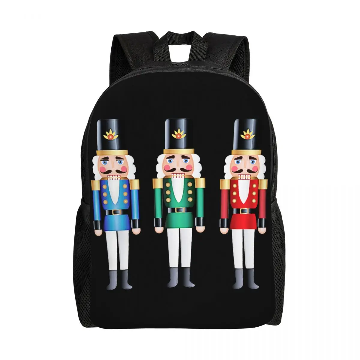 Customized Nutcracker Doll Backpacks Christmas Nutcrackers Soldier College School Travel Bags Bookbag Fits 15 Inch Laptop