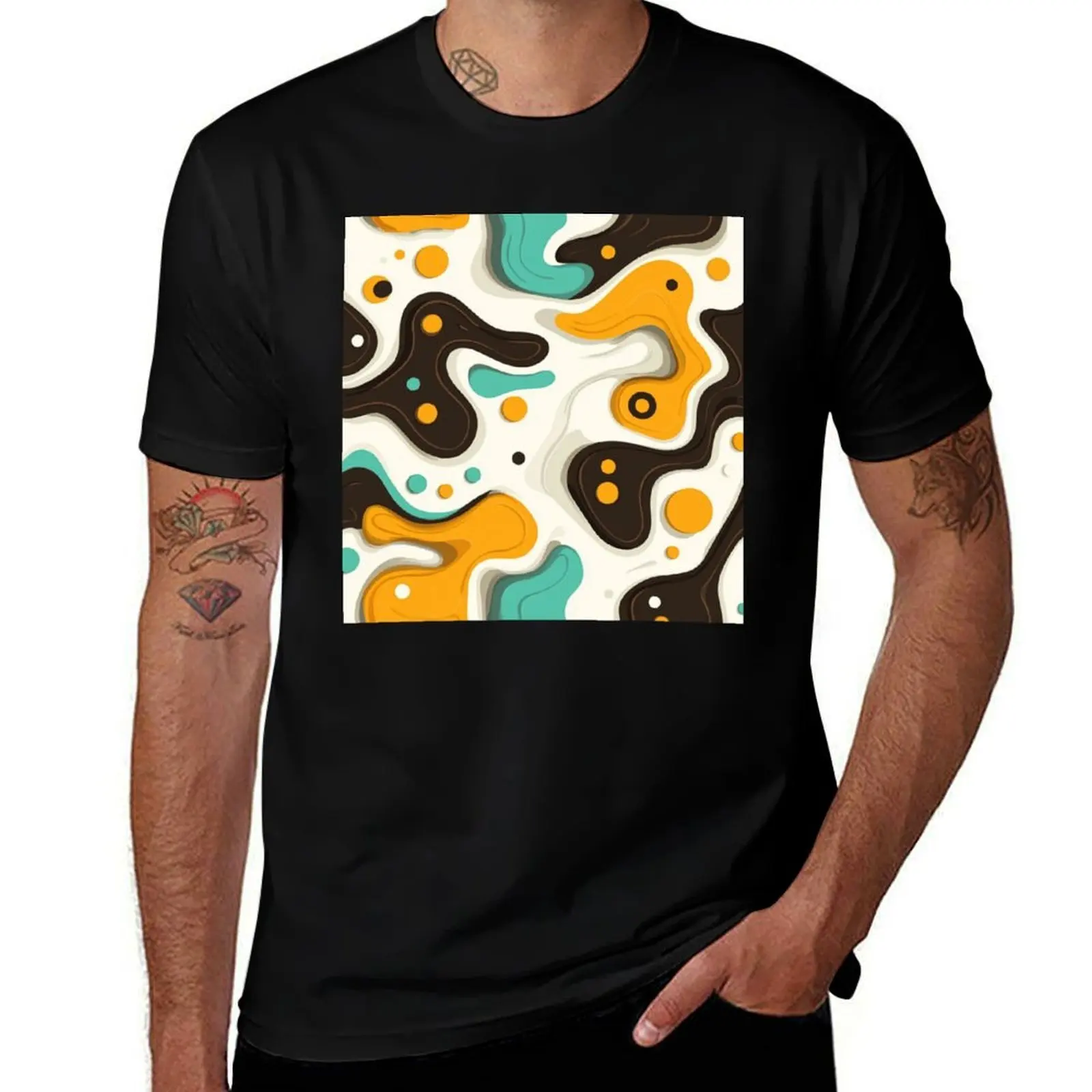 

Psychedelic Rainbow Liquid Swirl Pattern T-Shirt gifts for boyfriend street wear sweat tshirts for men