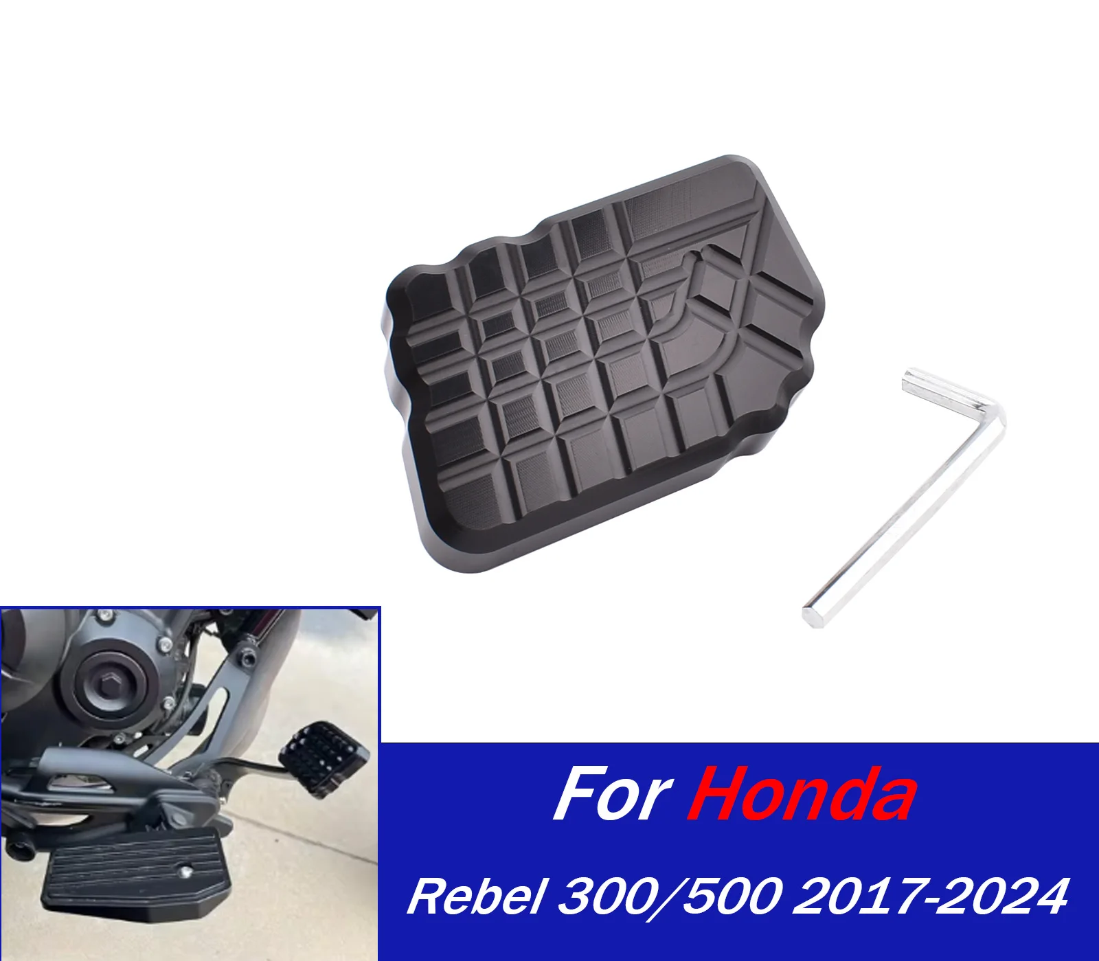 

For Motorcycle Brake Pedal Non-Slip Widened Pedal ForHonda Rebel CMX 300 500 2017-2024 CMX300 CMX500 Pegpad Extender Accessories