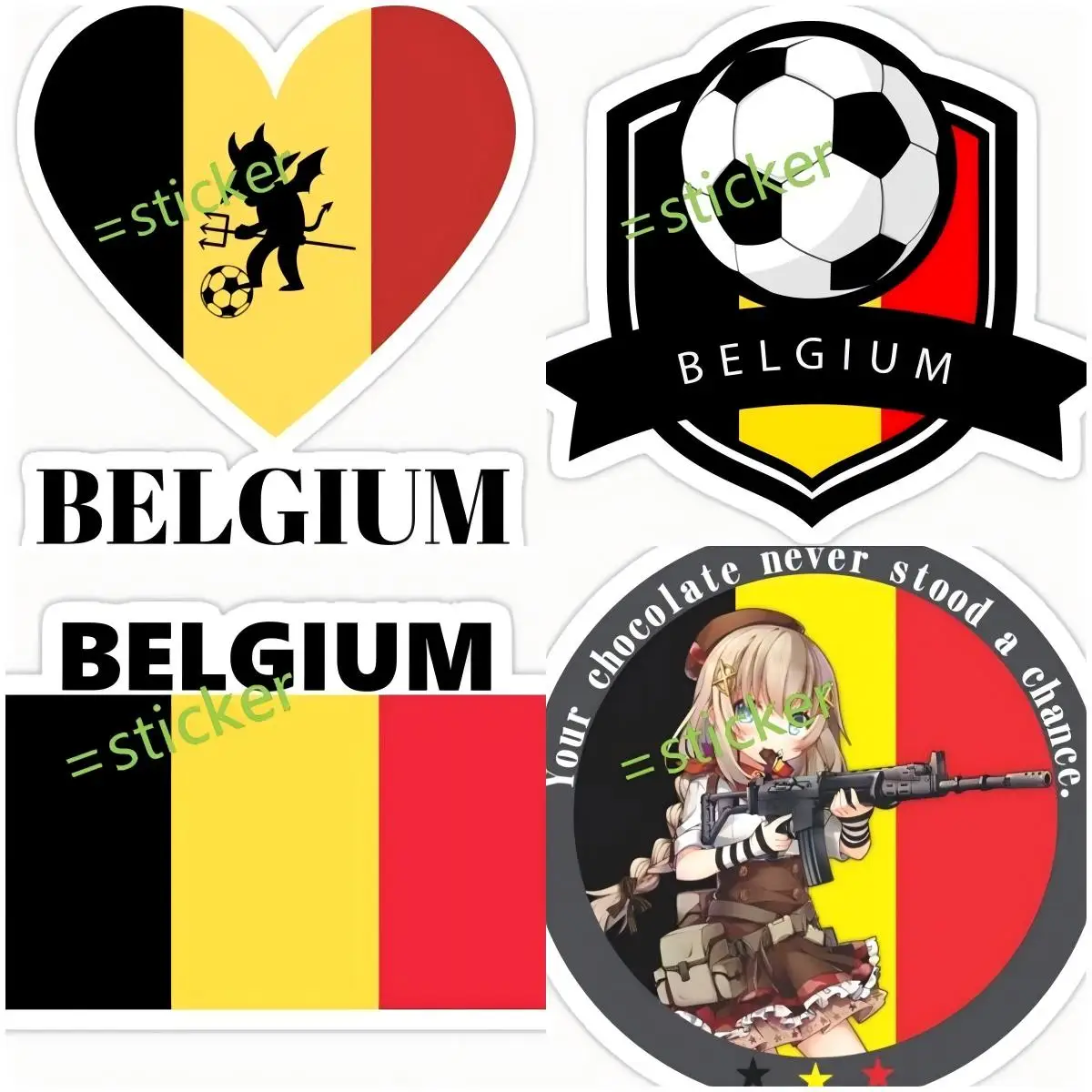 

Belgium Windshield Car Sticker Motorcycle Helmet Waterproof Camper Snowboard Surfboard RV Decal
