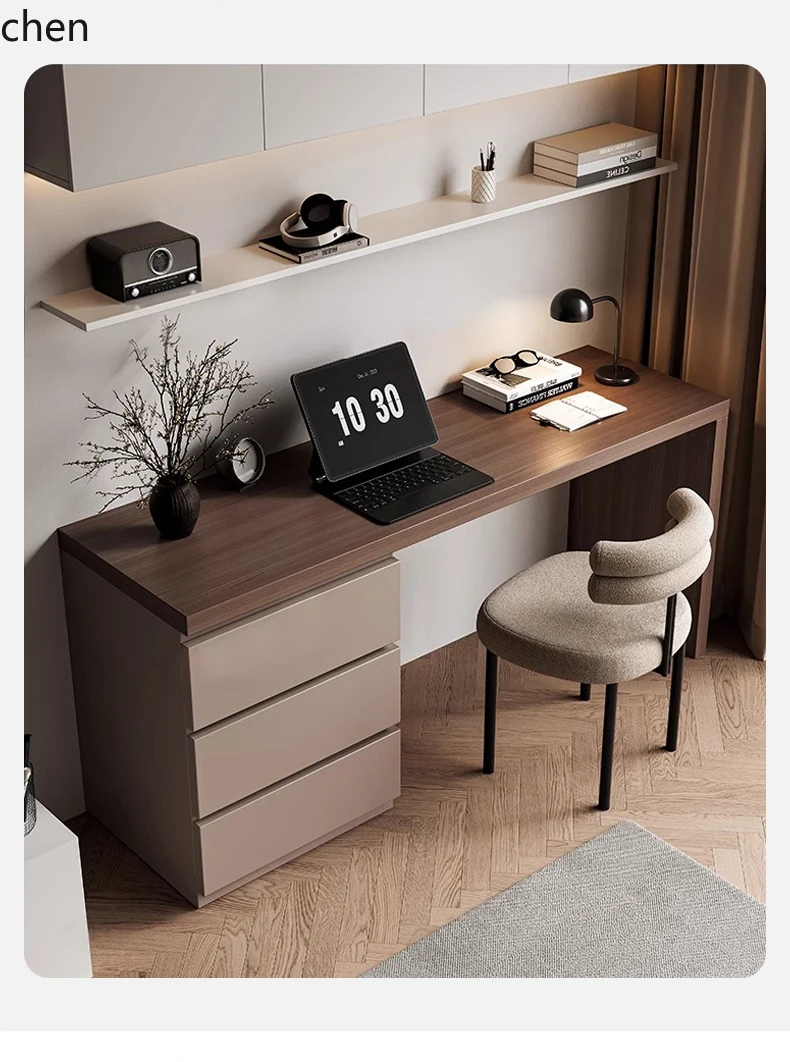 

DSA desk, bookshelf integrated against the wall, computer table, bedroom writing table, writing desk, study cabinet