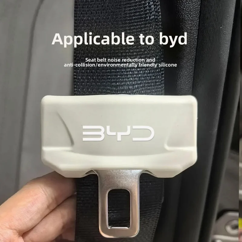 Silicone Seat Belt Buckle Protective Cover For BYD Atto 3 Seal Dolphin Han Tang Song Yuan Anti‑Scratch Anti‑Collision Interior A