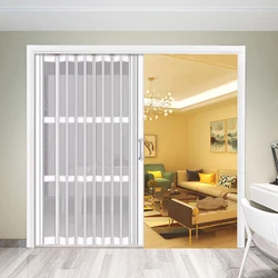 Puerta de acordeón de aluminio japonesa, puerta corredera plegable según la separación de la habitación, a prueba de fuego, uso interior, dimensiones de tamaño personalizadas