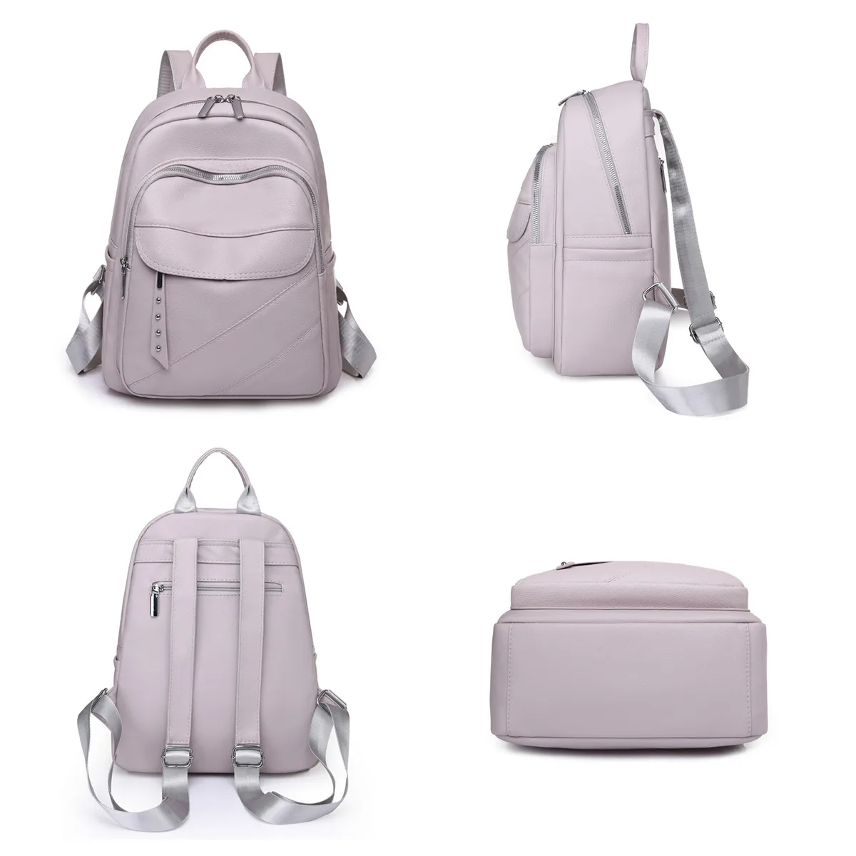 Mochila De Couro Designer Para Mulheres, Bolsas De Ombro Casuais para Meninas Adolescentes, Mochilas Escolares Femininas, Sac de Alta Qualidade