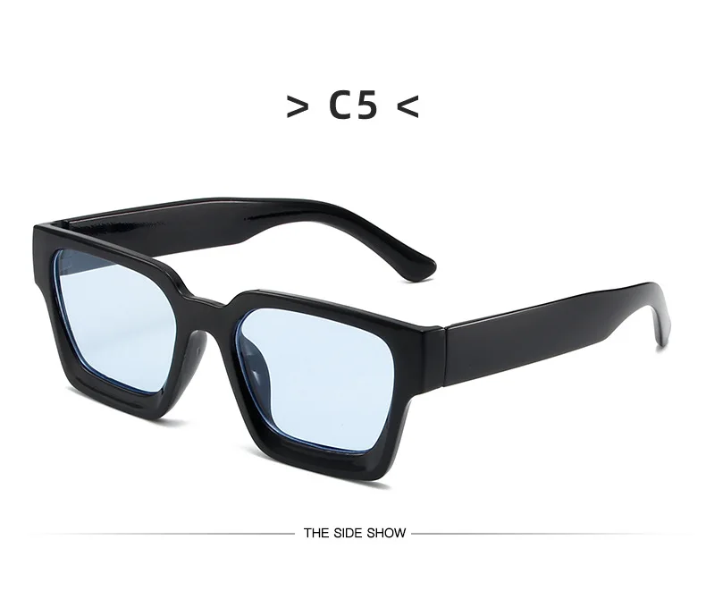 Neue Vintage-Sonnenbrille für Damen und Herren, Quadratischer PC-Rahmen, Marken-Designer Retro-Shades, Modische Sonnenbrille ﻿ für Männer – Detail 15