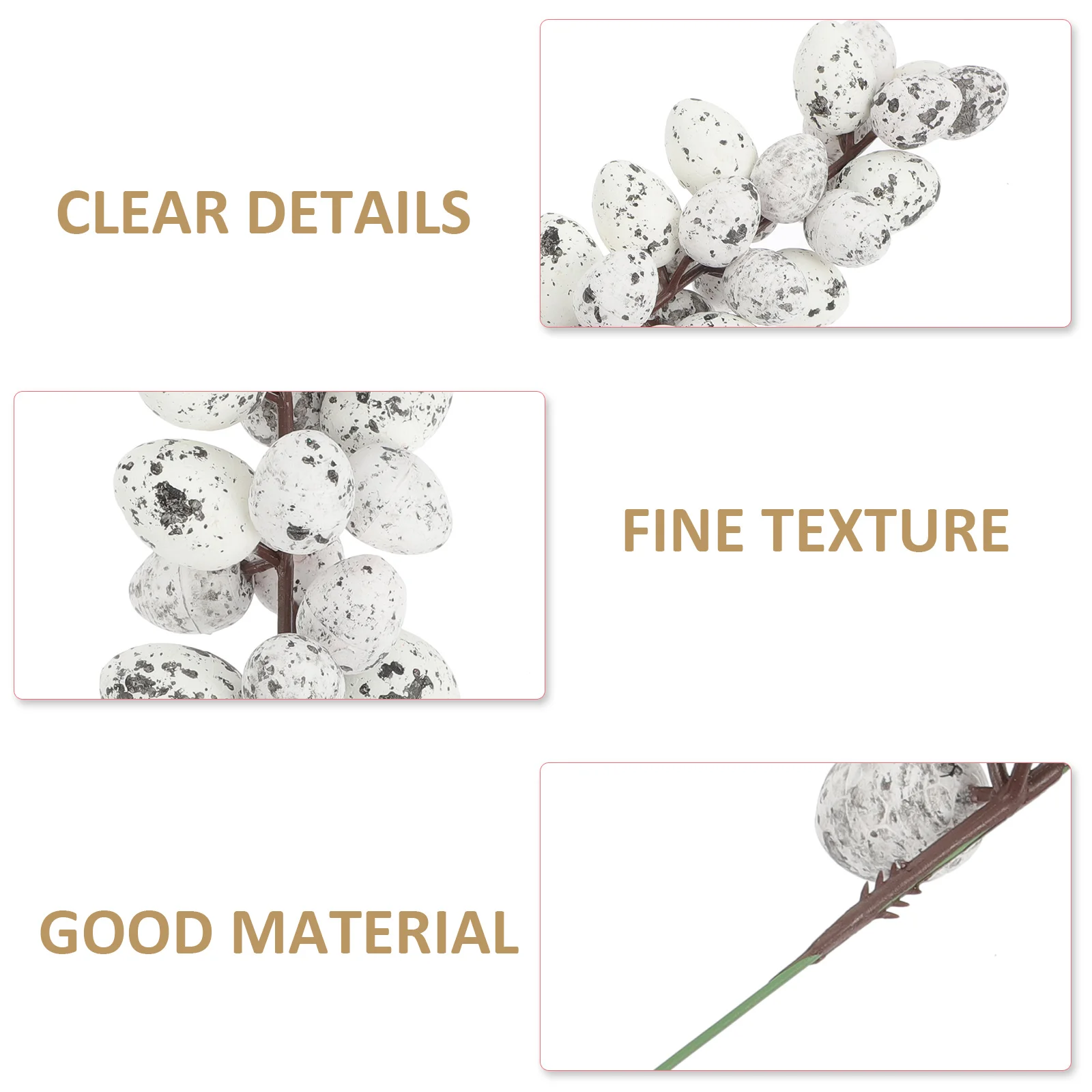 

4 Pcs Greenery Easter Egg Skewers Ornaments for Tree Branches with Eggs Floral Twig