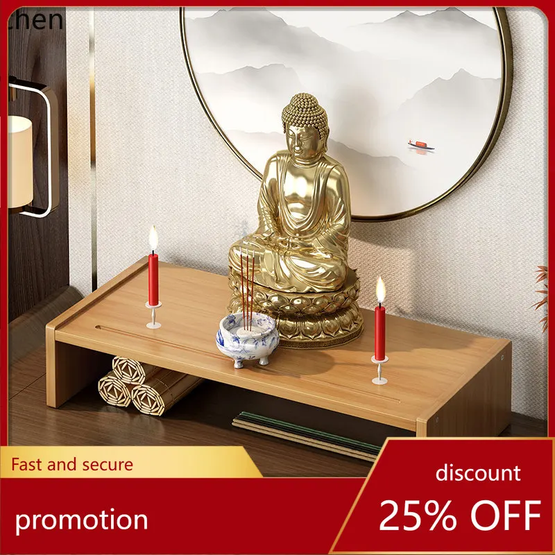 

Cz desktop niche altar incense table for home wall-mounted guanyin buddha statue god of wealth cabinet god slot shrine altar