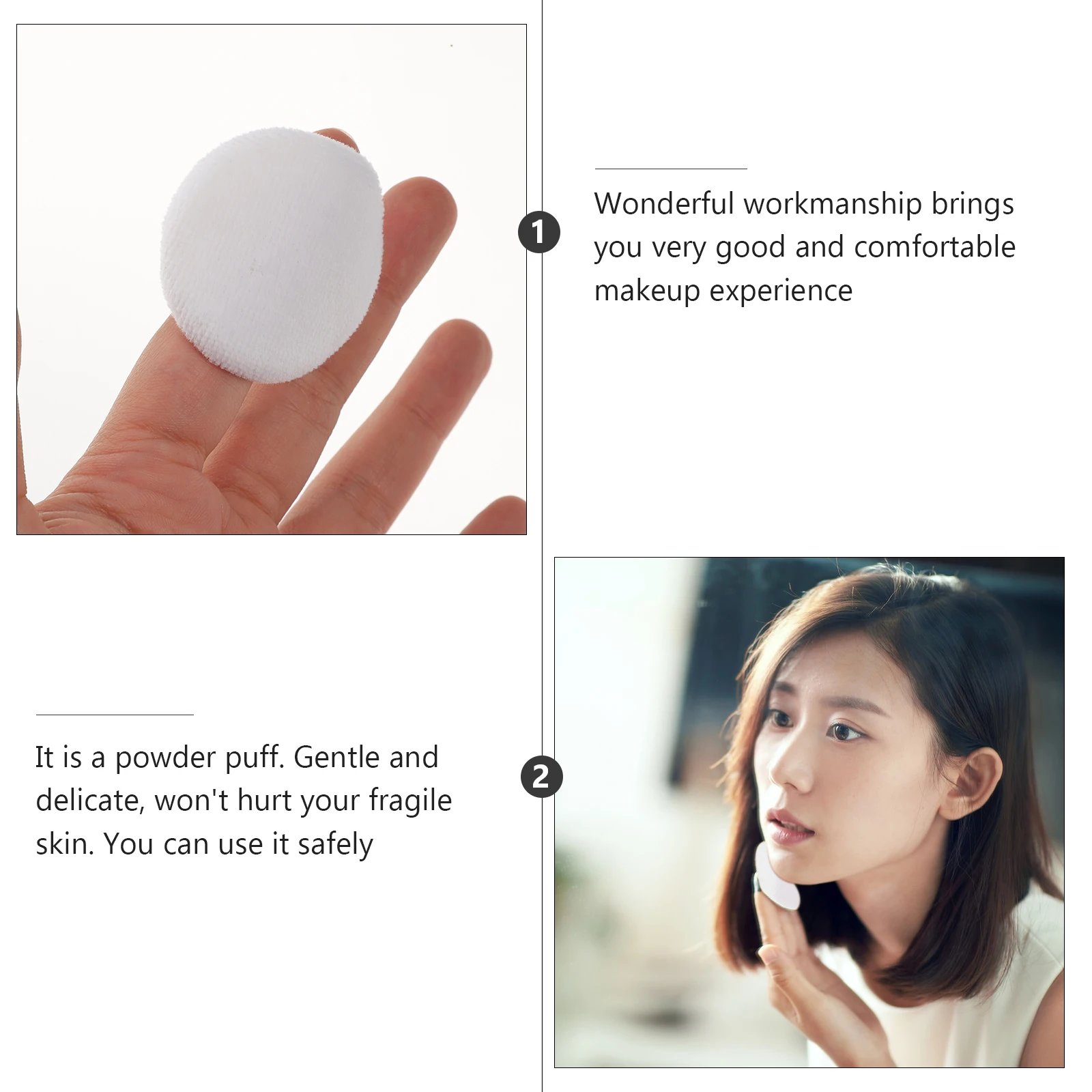 12 pezzi soffio per trucco compatto piccolo soffio per cipria per su intorno agli occhi bocca naso delicato sulla pelle sensibile