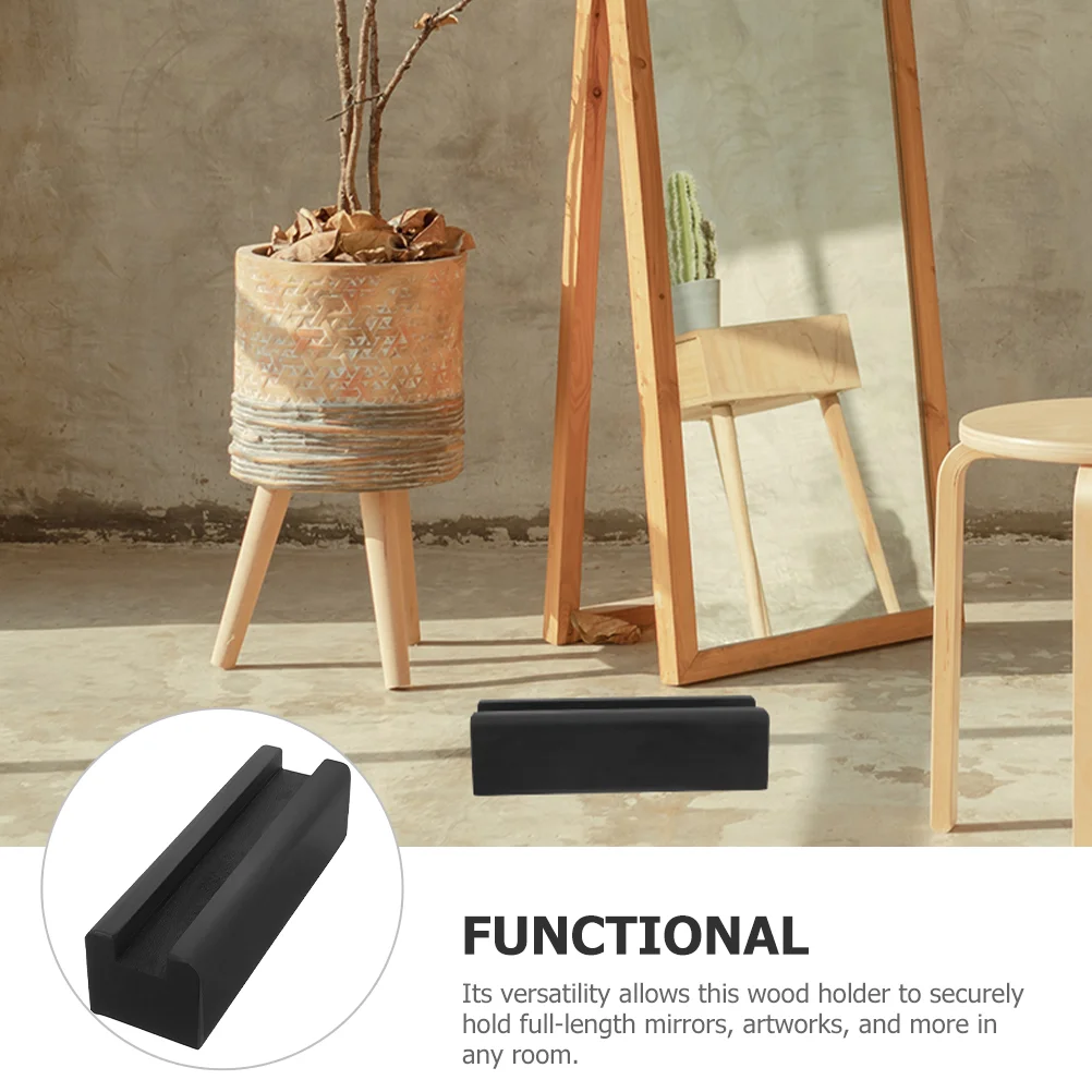 Full Length Mirrors Solid Wood Light Base Simple Support Frame Picture Fixed Pad Modern Non-slip