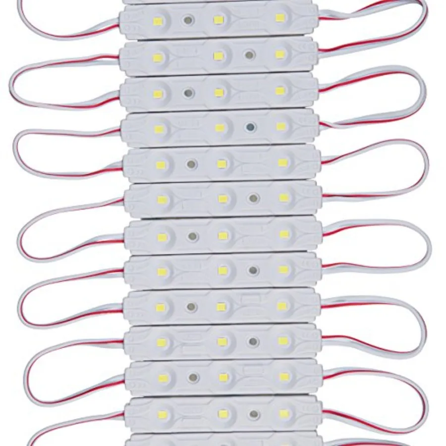 

200pcs Daylight White Injection 0.72W 12 Volt DC LED Module for Signs 2835 SMD 3 LEDs Waterproof Decorative Light for Letter Ad