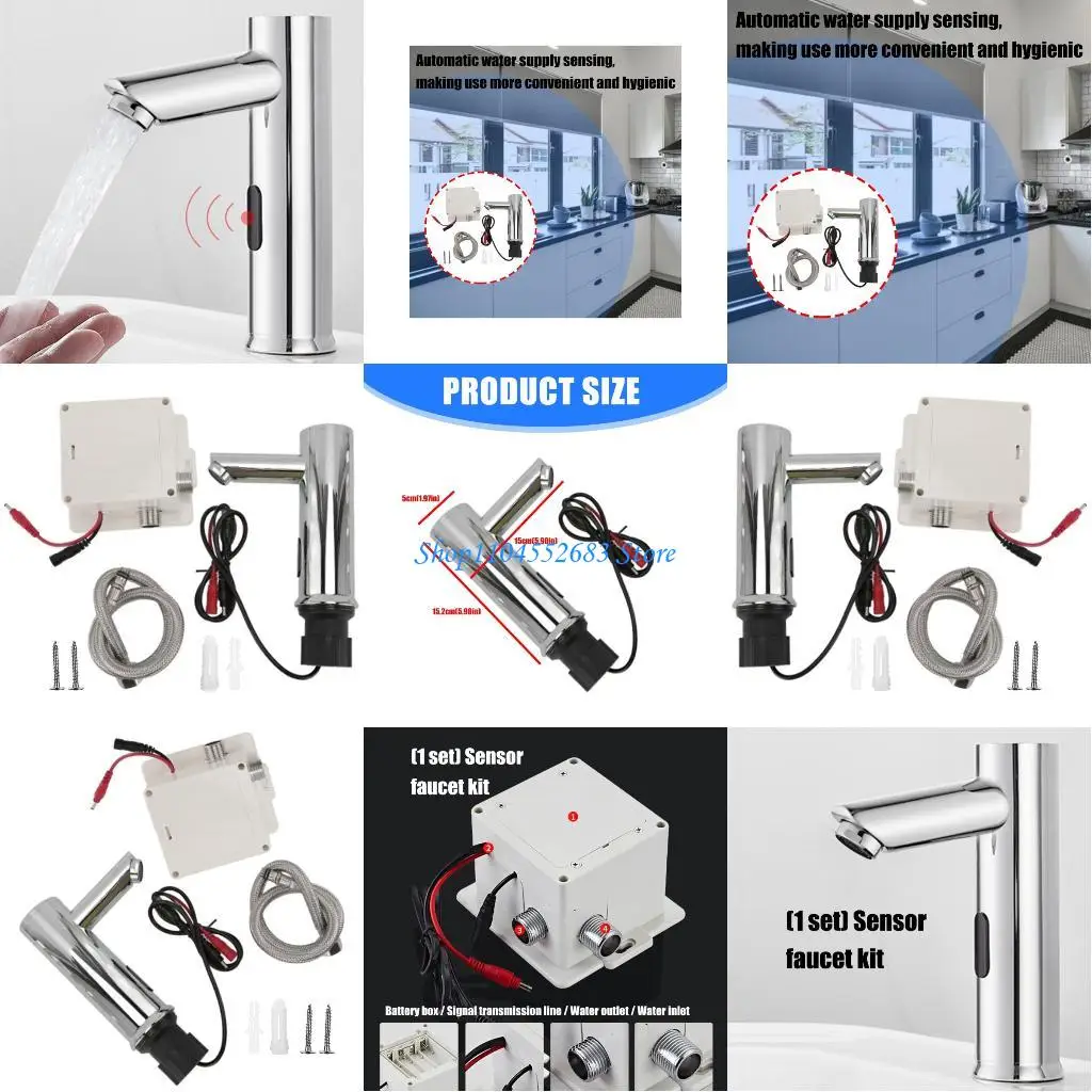 Y6GD Sensors Activated Hand Without Faucets Set Easy installs Touchless Faucets System for Homes Commercial Use Modern