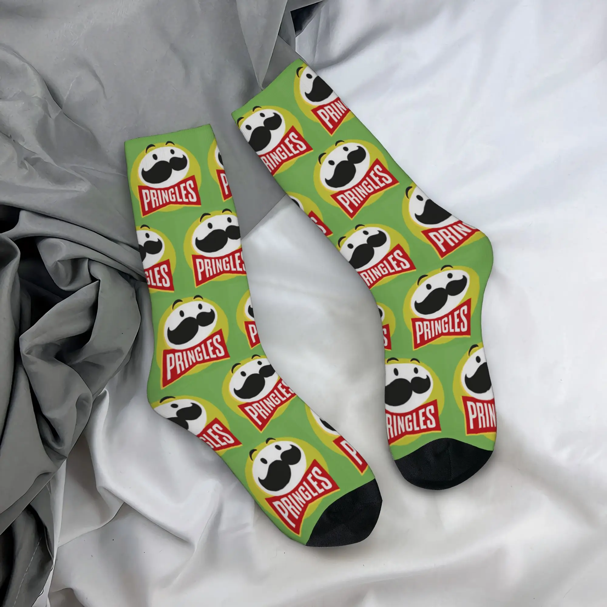 Deliciosas patatas fritas Pringles, calcetines góticos, calcetines cómodos para parejas, calcetines antibacterianos personalizados para otoño, regalo