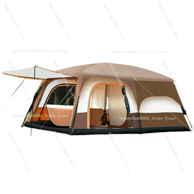 Two bedrooms and one living room large tent outdoor camping rain and sun protection villa convenient folding camping supplies