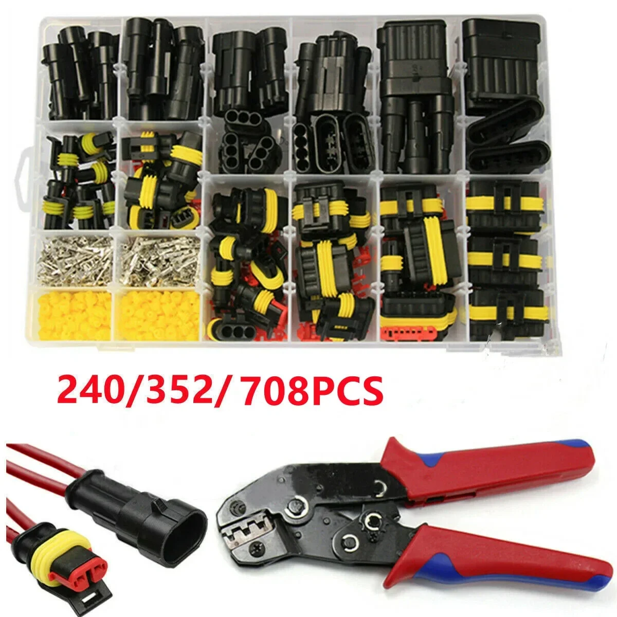 Zestaw wodoodpornych złączy Przewód samochodowy Szybkie złącze Elektryczne w samochodzie Okablowanie Auto Seal Socket 1 2 3 4 5 6 Pin Plug Kit Way