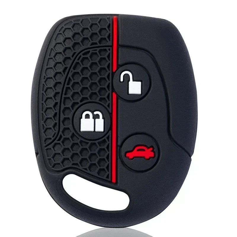 سيليكون 3 زر دخول بدون مفتاح مفتاح فوب سلسلة غطاء حافظة شل حماية لفورد ترانزيت ربط ساعي فييستا التركيز كابريوليه