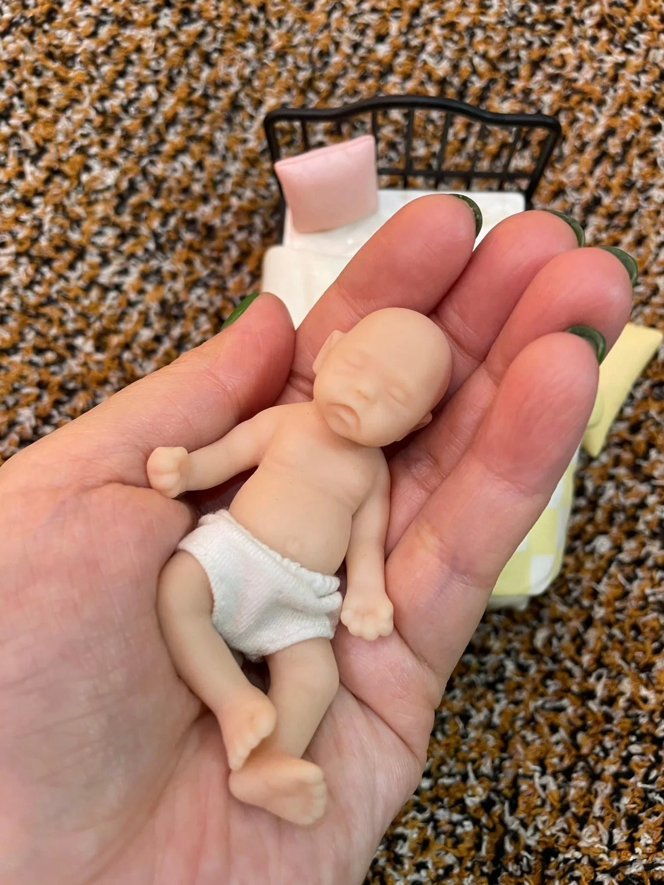 1 Pc 3.15 Inch Full Body Solid Silicone Bebe  Rebon Doll For children Play bebe reborn reallista de silicone Doll