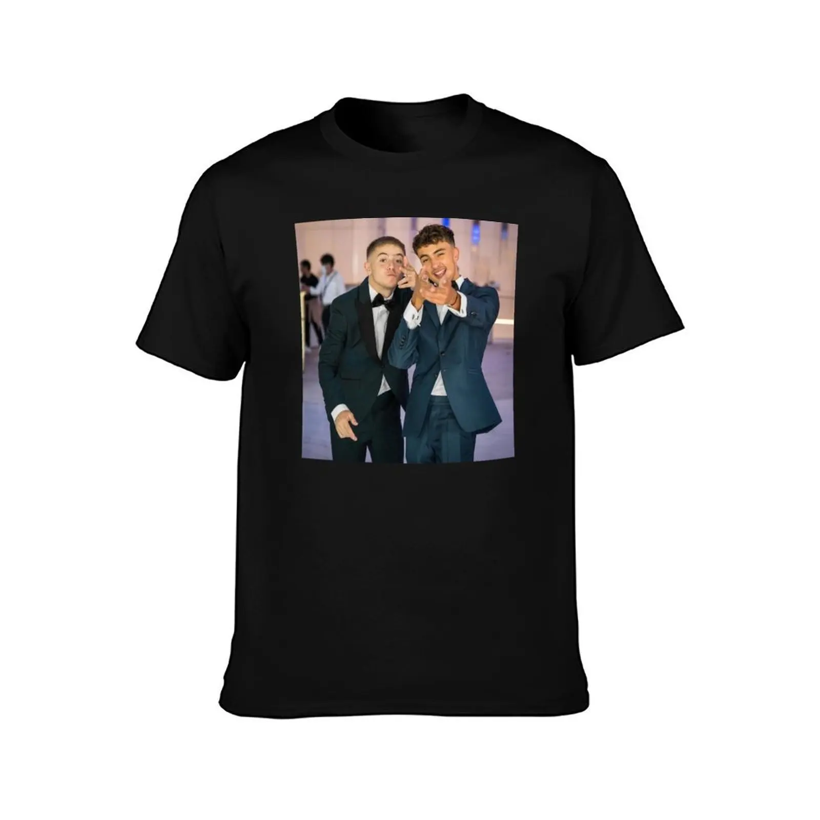 Inoxtag X Michou classique T-Shirt, Summer Casual Cotton Tee, Oversized Streetwear Tops, Vintage Graphic Print, Unisex Men Women