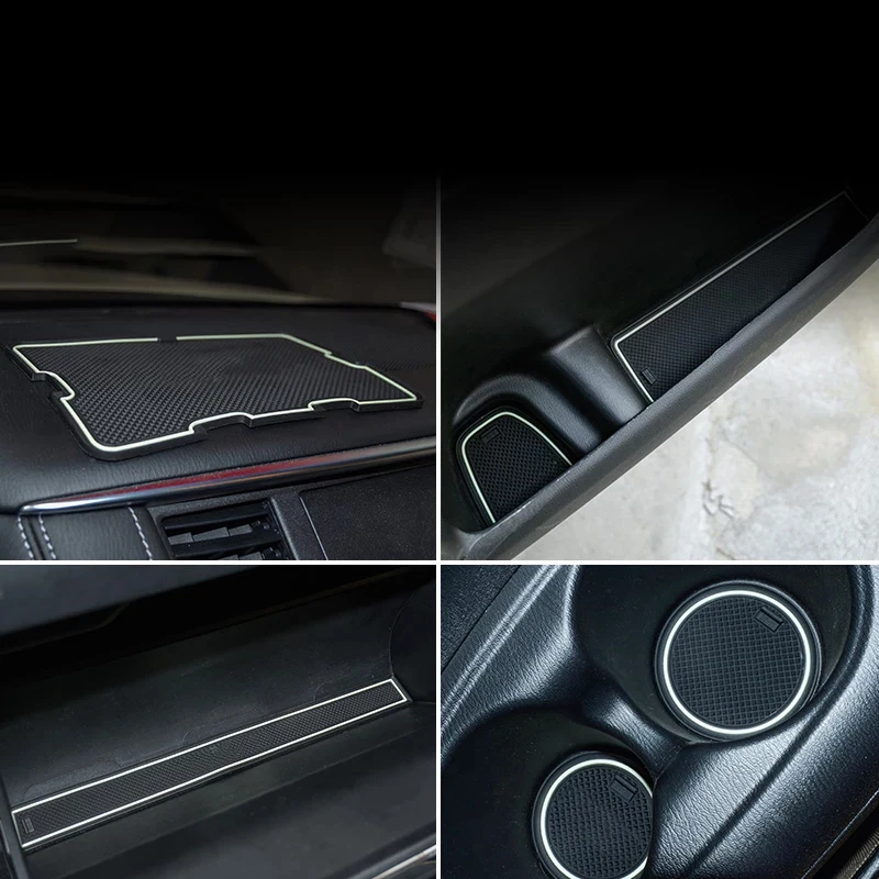 حصيرة صندوق تخزين كوب ماء مانعة الانزلاق لنيسان باترول Y62 ، تصميم داخلي ، وسادة تنظيف واقية للتعديل ، إكسسوارات #2