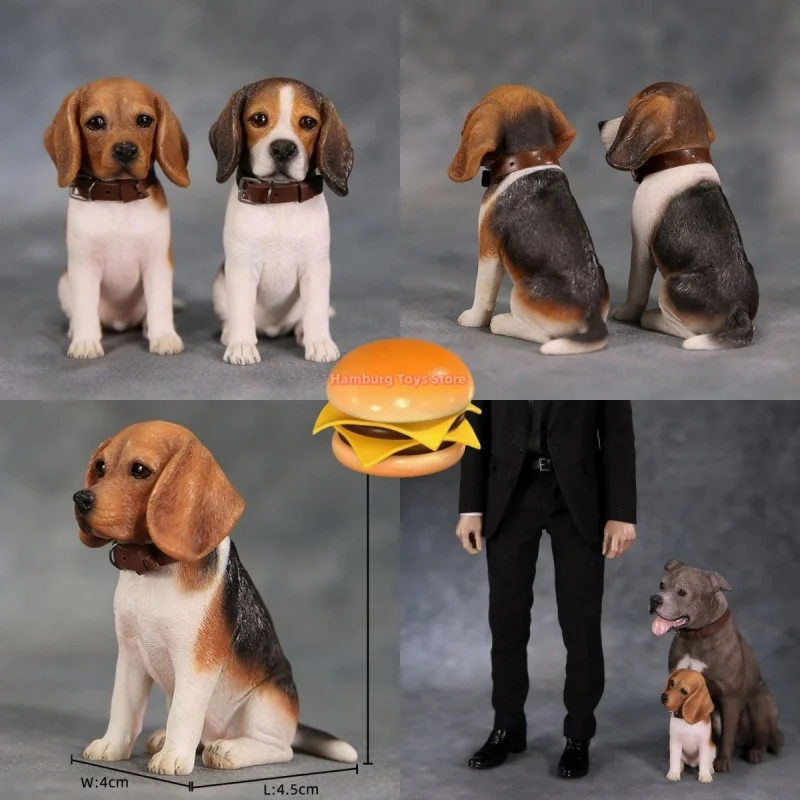

JXK Beagle Puppy Model Simulation Animal Figurine Resin Statue Desktop Ornament Home Decoration Collectible Art For Pet Lovers