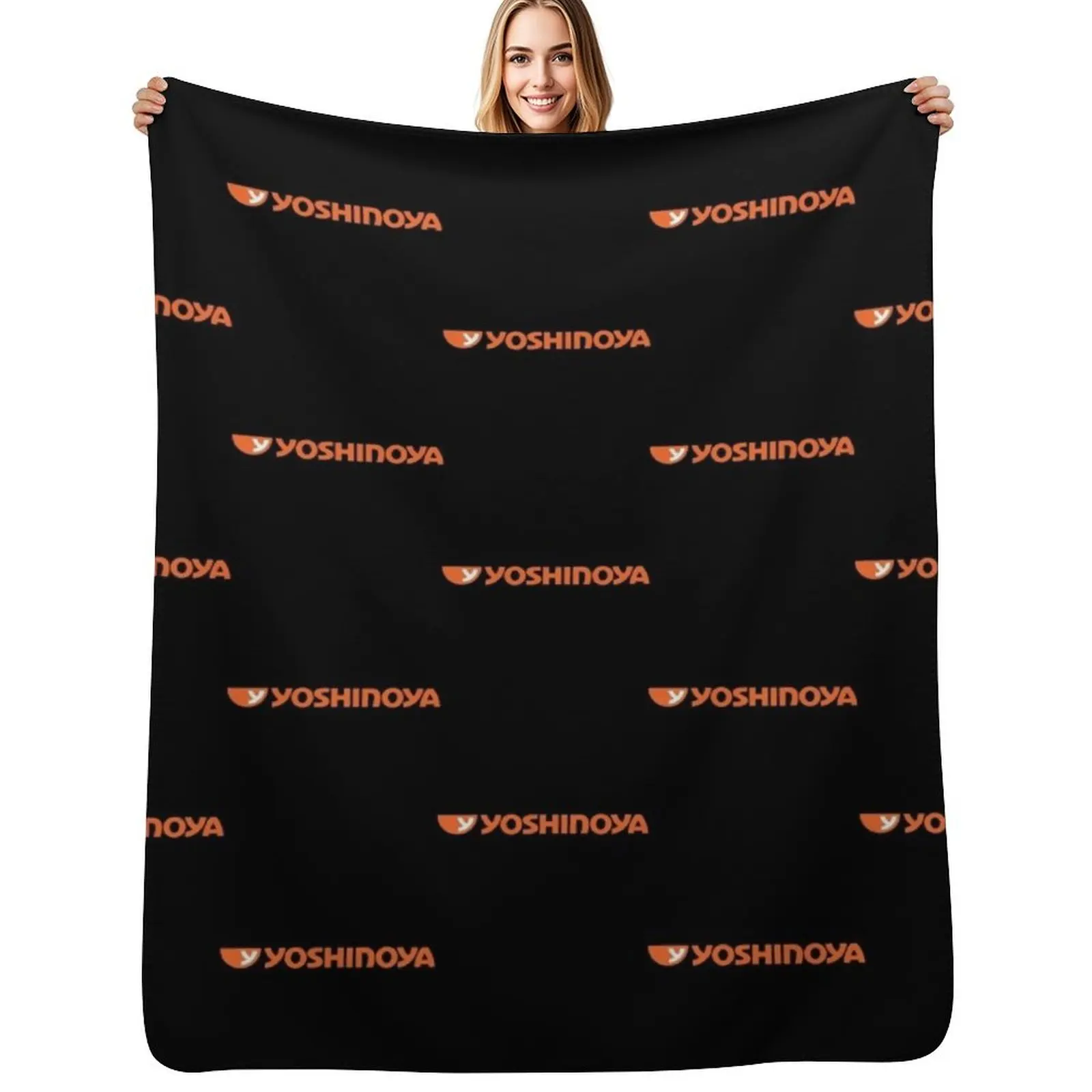 Yoshinoya Resto Throw Blanket Warm Flannel Blanket for Couch Chair Bedroom