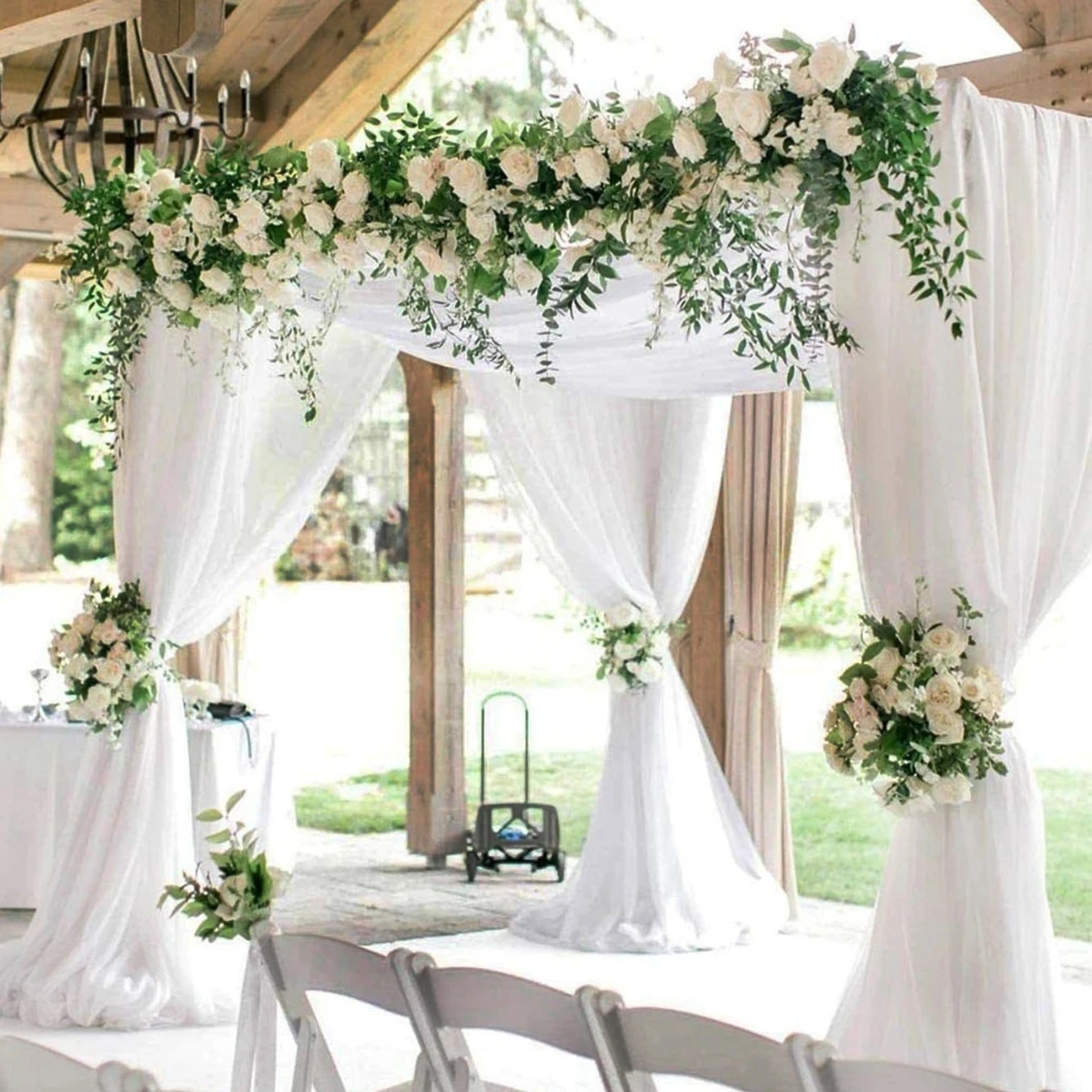 Rolo de tule branco 1.6x18m, para decoração de festa de aniversário de casamento, saia de mesa tutu, carretel de tecido de tule, fita de embrulho,