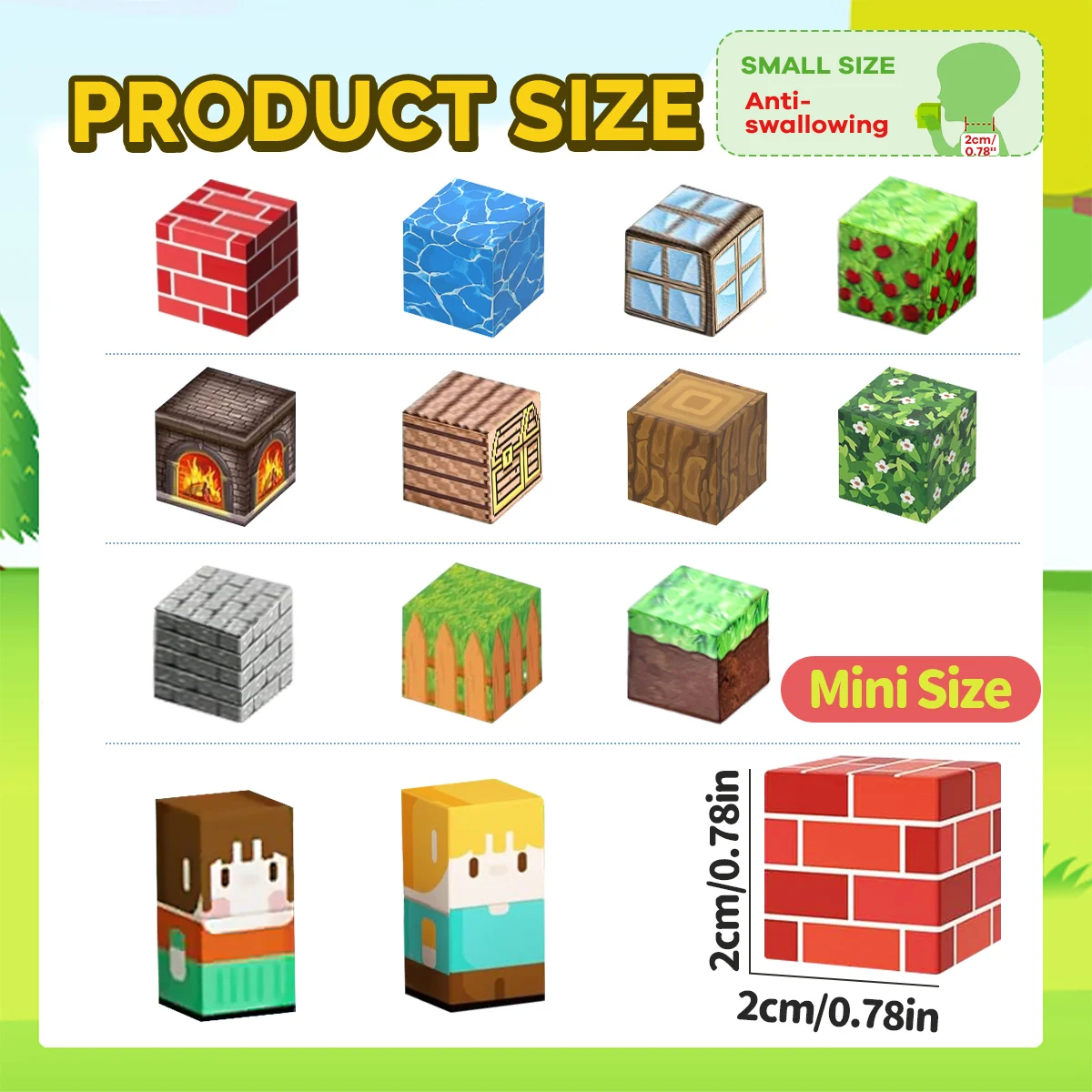 Magnetic Building Blocks Mine World Magnet Cubes Stacking Set for Boy Girl Kid Age 3+ DIY Model Children STEM Sensory Toys Gift