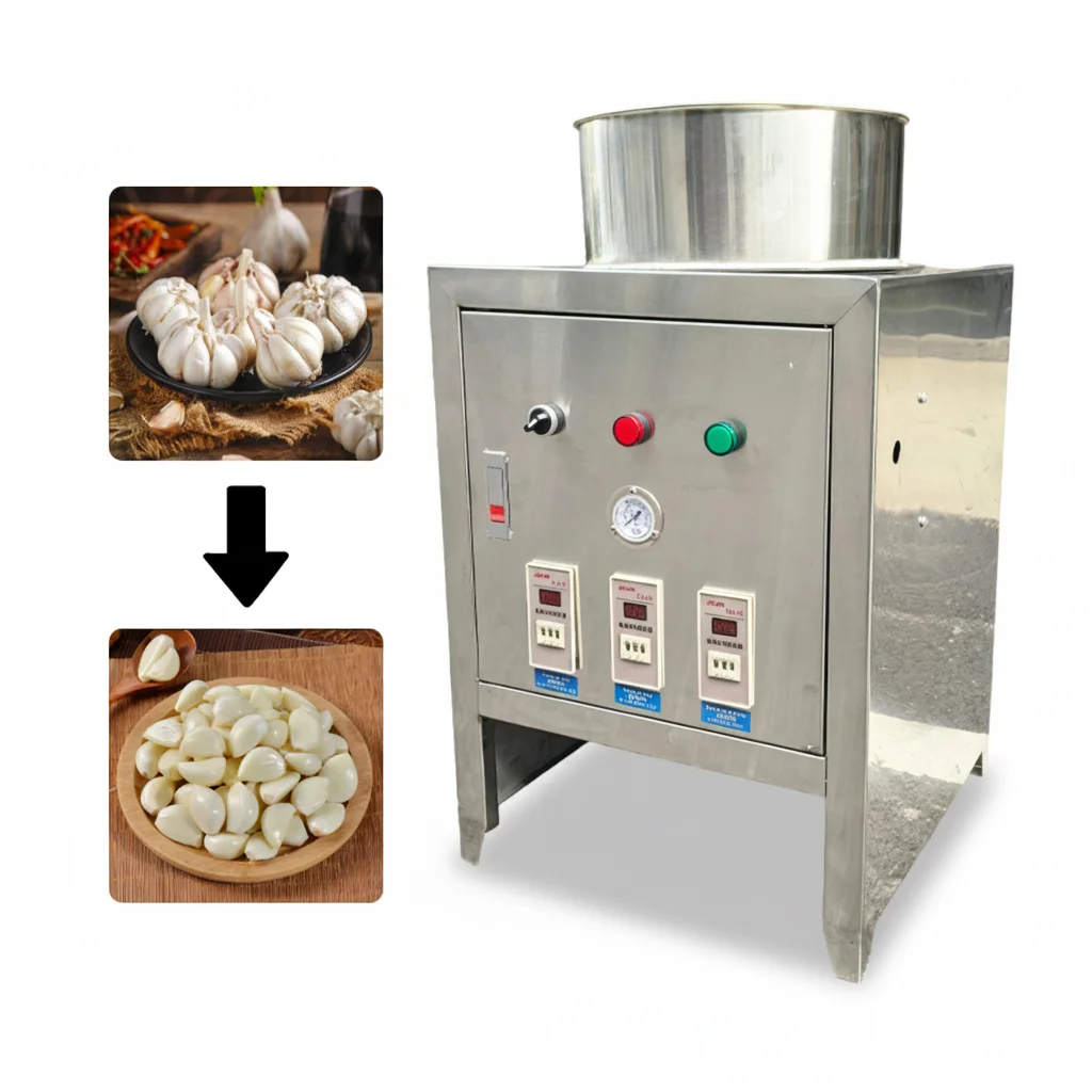 Automatic Commercial Garlic Peel Machine With 30kg Per Hour Yield, Stainless Steel Peeler For Restaurant
