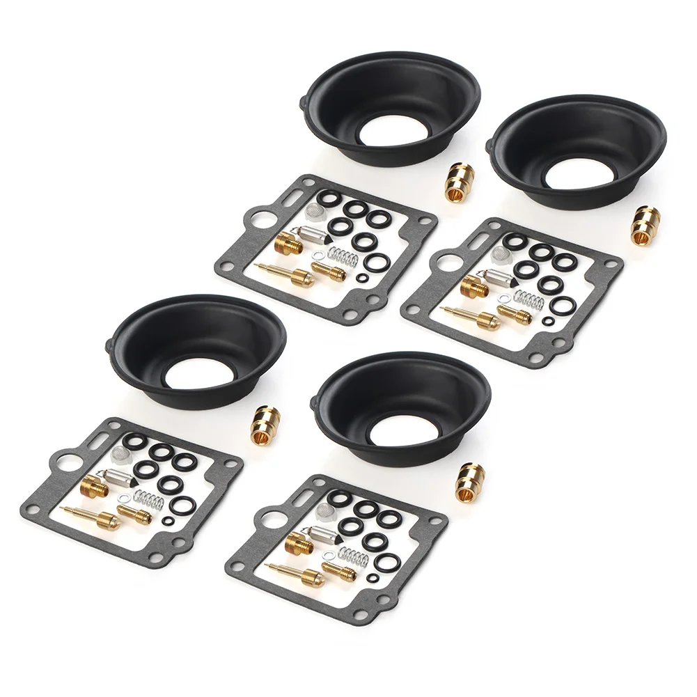 4 Sets Motorcycle Carburetor Repair Rebuild Kit Diaphragm For Yamaha XJ750 MAXIM XJ 750 1985