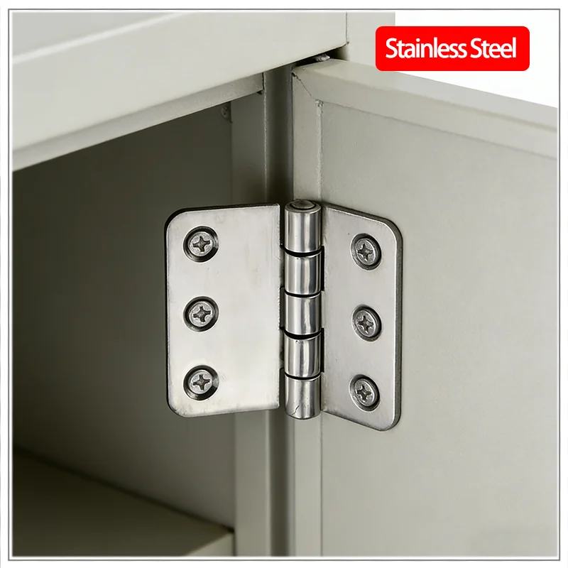 

6pcs Industrial Cabinet Door Asymmetric Flush-opening Hinge 304 Stainless Steel Durable Door Hardware for Commercial Use