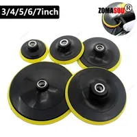 3/4/5/6/7inch M10 M14 Backing Pad Sanding Holder Disc Hook and Loop Polishing Backer Plate Drill Rod for Polisher Grinding Tool