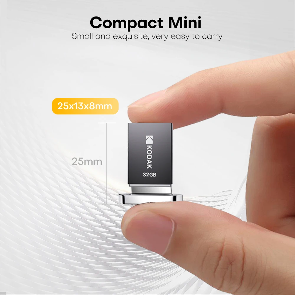Kodak K113 Mini Metal Flash Drive 128GB Pendrive 64GB 32GB Mini Memory Key USB for PC Automotive Laptop Desktop
