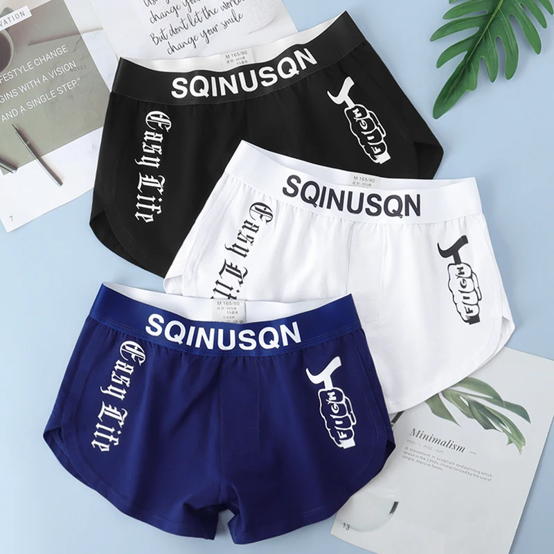 Plus size men's underwear boxers men's shorts are comfortable and breathable, mid rise men's underwear, cotton four corner boxer