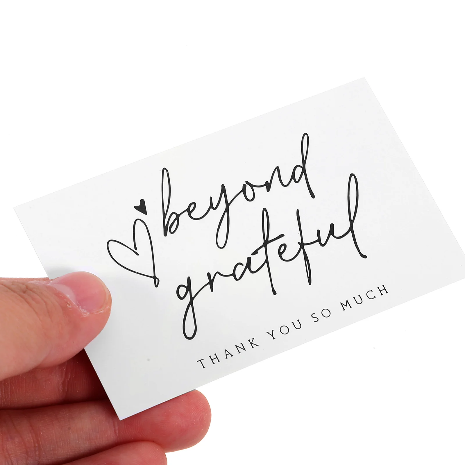 

100pcs Thank You Cards White Elegant Design for Gifts Decorations Business Use Small Size Easy Carrying Bulk Pack