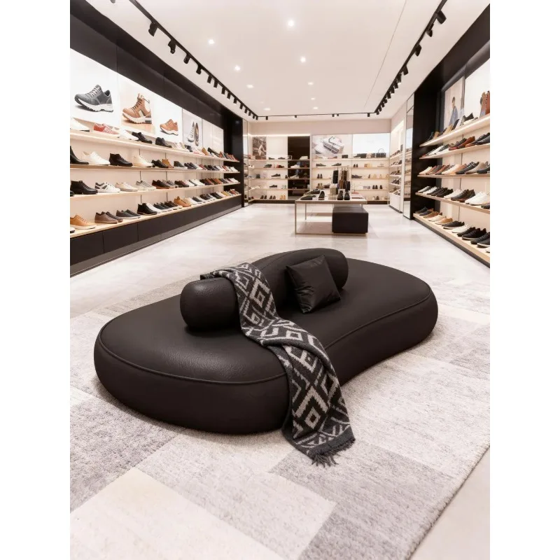 Clothing store, shoe store, rest area, reception double-sided disposable creative curved sofa small apartment hotel creativity
