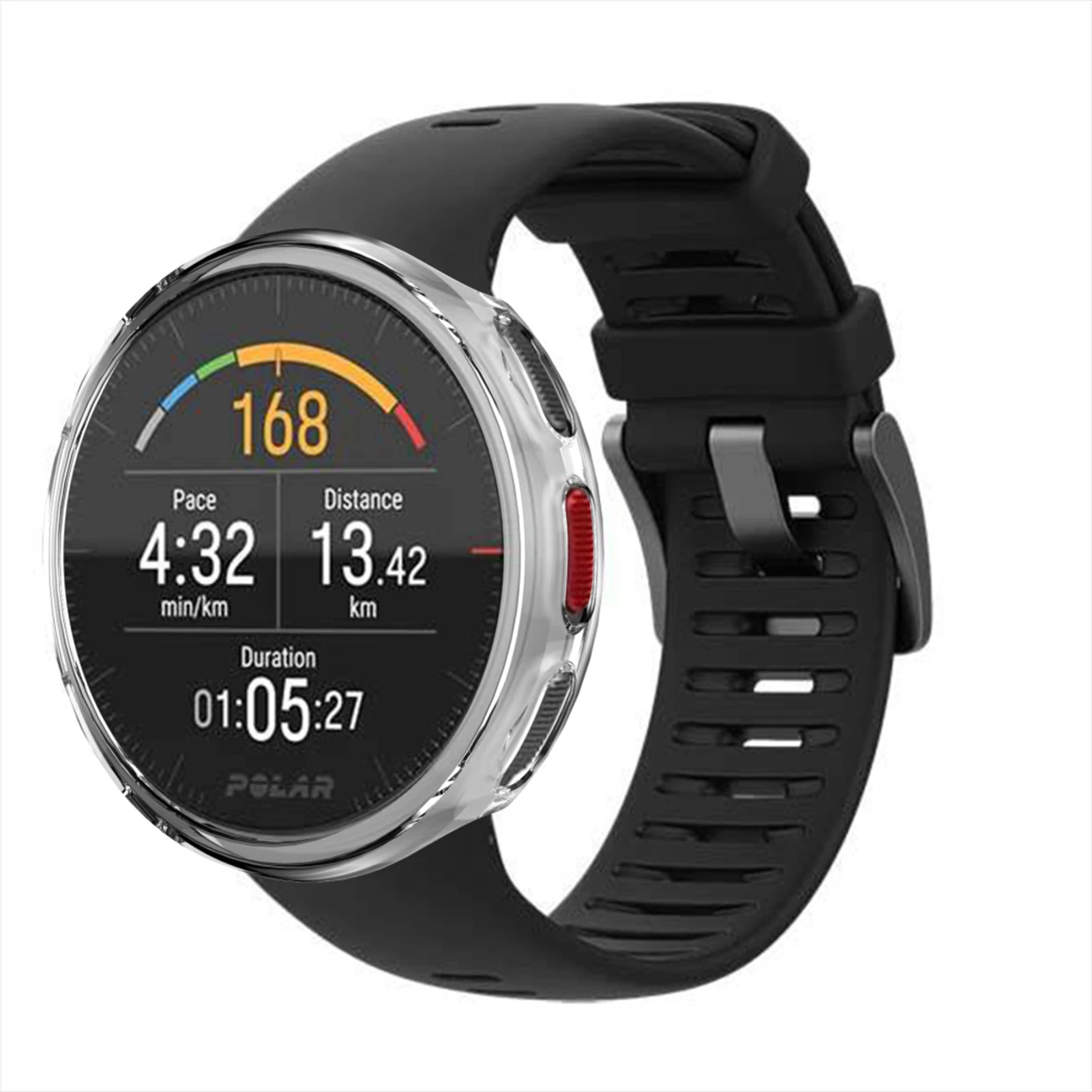 1/2PCS Soft Half-Clad Transparent Protective Cover Frame For Polar Vantage V/V2 Watch Protective Shell Case Bumper Case