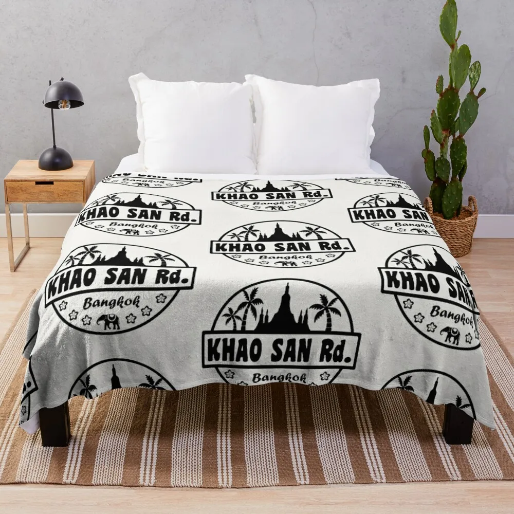 

Khao San Road Bangkok Thailand Throw Blanket Fashion Sofas valentine gift ideas Furry Blankets