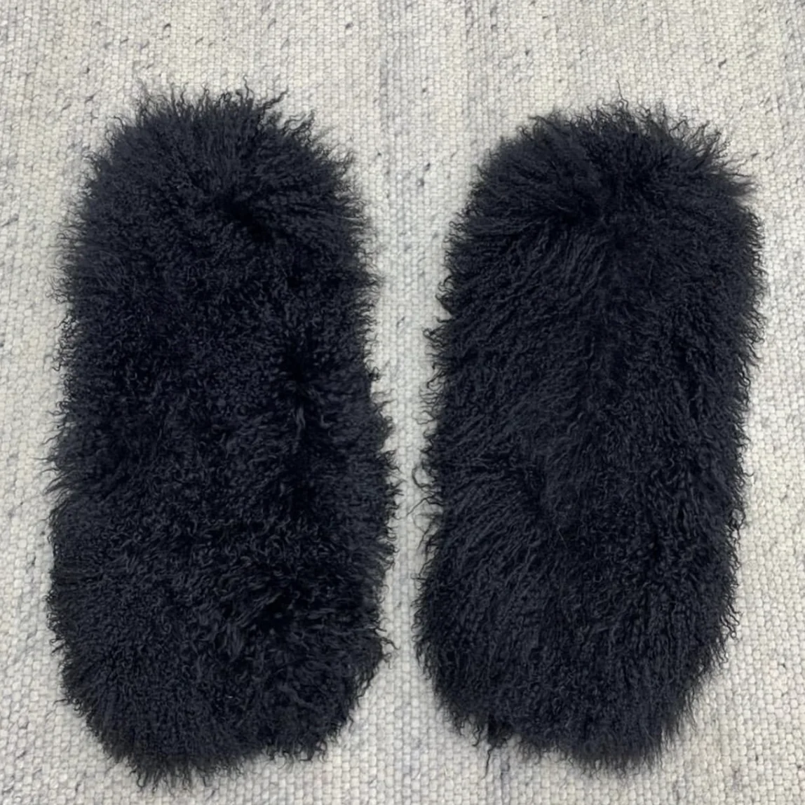 Women Popular Fashion Design Furry Mongolian Fur Leg Warmers High Quality Ready to Ship Leg Warmers boots