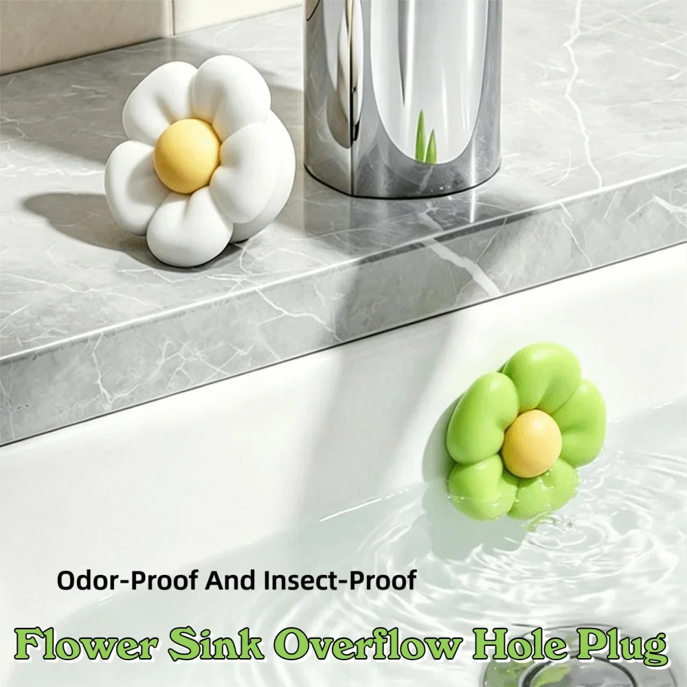 Anti-clogging Flower Sink Overflow Hole Plug Insect Proof Anti-Odor Floor Drain Plug Prevents Insects Sealing Cover