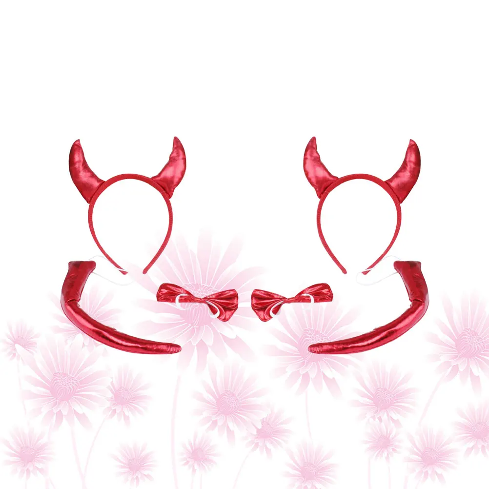 

2 Sets Headband Hair Ring Accessories Role Play Headdress Horn Hoop Boy Assorted Headbands