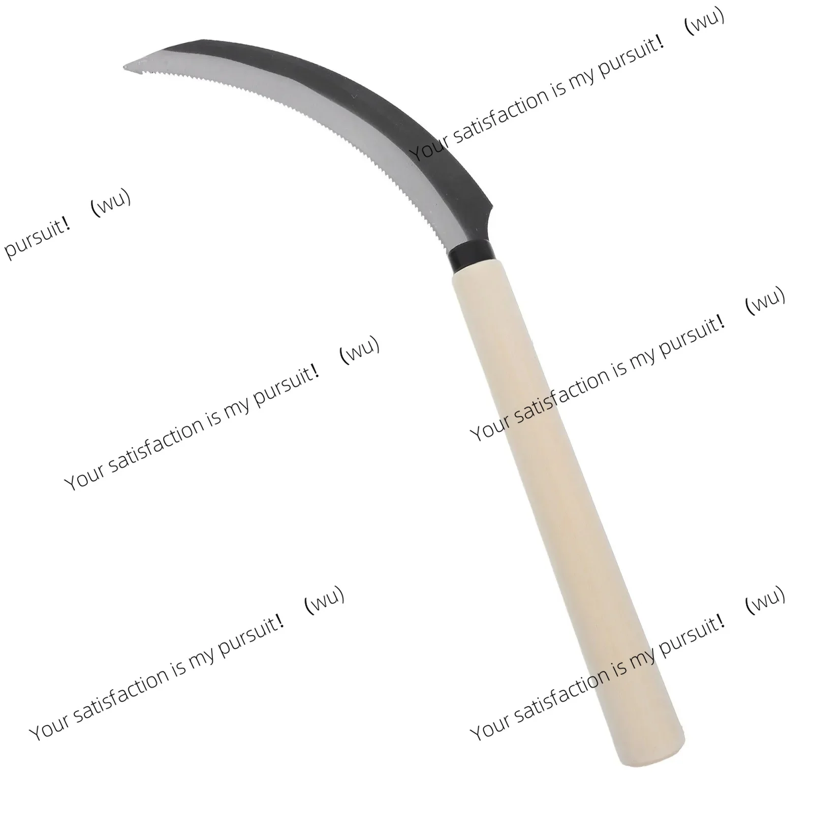 For Rice Grass Cutting Farming Cultivating Handheld Serrated with Solid Wood Handle Garden Weeding Tool