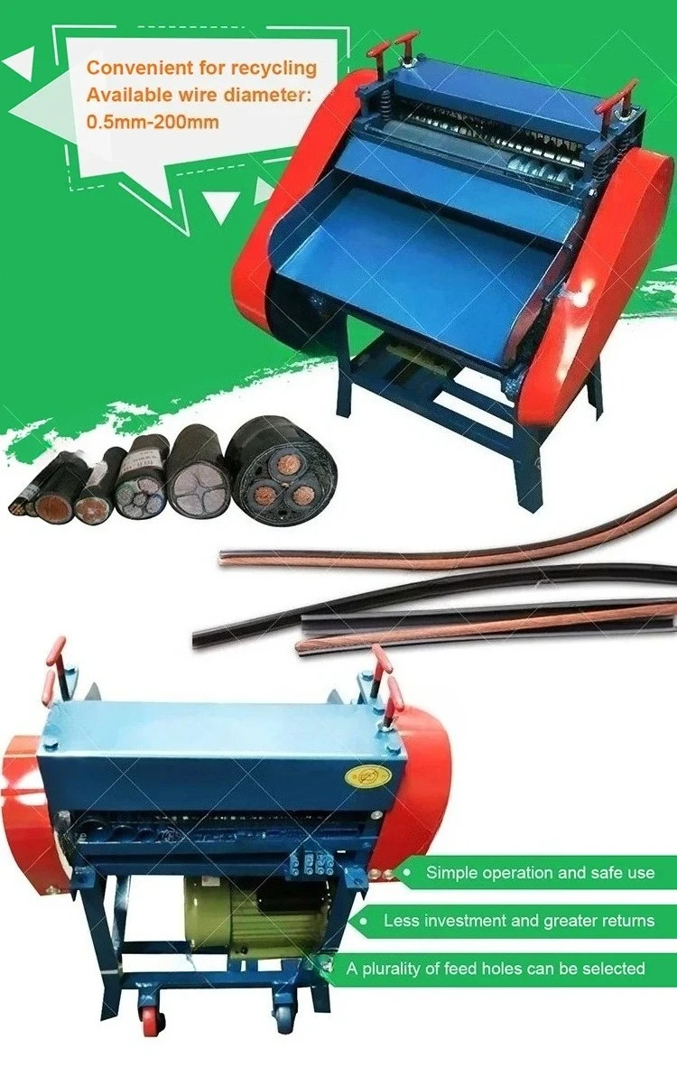 Copper Cable Recycling Machine Automatic Wire Stripper Waste Cable Peeling Equipment
