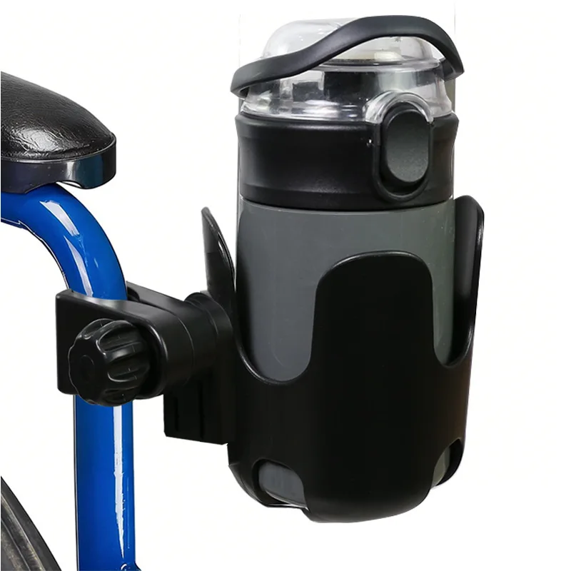 Portable Walker & Wheelchair Cup Holder, Universal Water Bottle Rack, Lightweight Outdoor Accessory for Elderly Daily Sports Use