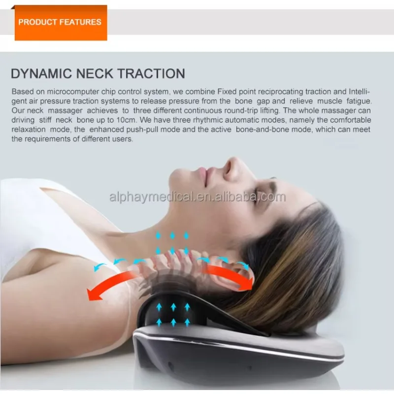 

2025/Alphay Medical Best Selling Products 2024 Neck Therapy Massager Neck Stretcher Electric Ems Muscle Stimulator